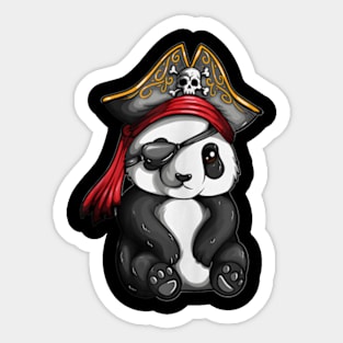 Pirate Panda Pirate Panda Bear With Pirate Corsair Sticker